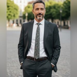 Royal Knight Men's Paisley Print Silk Dress Tie